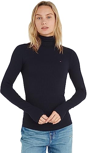 Tommy Hilfiger Topy damskie z dzianiny L/S, Pustynne niebo, L