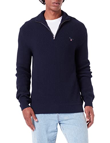GANT sweter męski, niebieski (Evening Blue), 3XL
