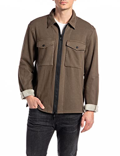 Replay Koszula męska, 123 Light Mud, 3XL