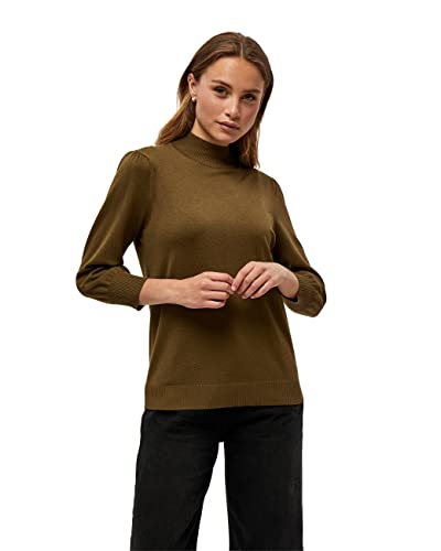 Minus33 Damski sweter Mersin Roll Neck Knit, Dark Olive Melange, S