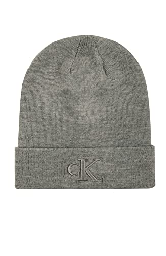 Calvin Klein kapelusz męski zimowy, średni szary melanż, jeden rozmiar