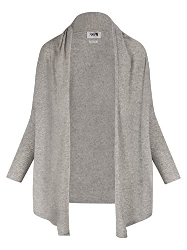 RNBW Damski kardigan, szary melanż, normalny, szary melanż, M