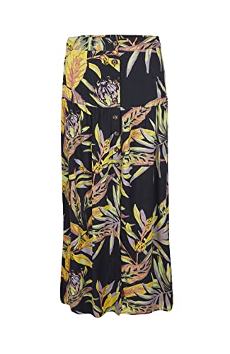 O'NEILL ALOFA Maxi Skirt Spódnica, 39033 Black Tropical Flower, Regularny Damski, 39033 Czarny Tropikalny Kwiat, L-XL