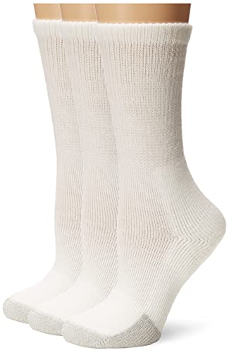 Thorlos Unisex tenis Thorlo tenis Crew skarpety - białe, średnie, Wht (3 pary w opakowaniu), M