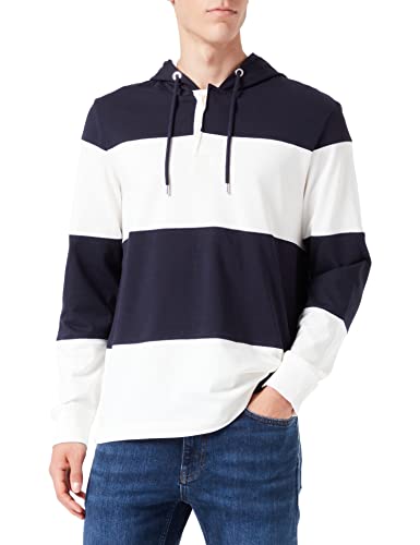 s.Oliver Męski T-shirt z długim rękawem, niebieskie paski, rozmiar 3XL