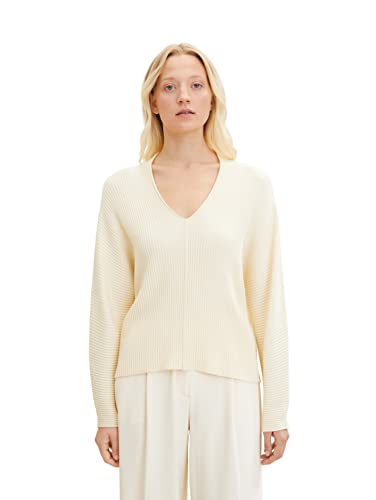 TOM TAILOR Damski Sweter z dzianiny 1034047, 28130 - Soft Buttercream, M