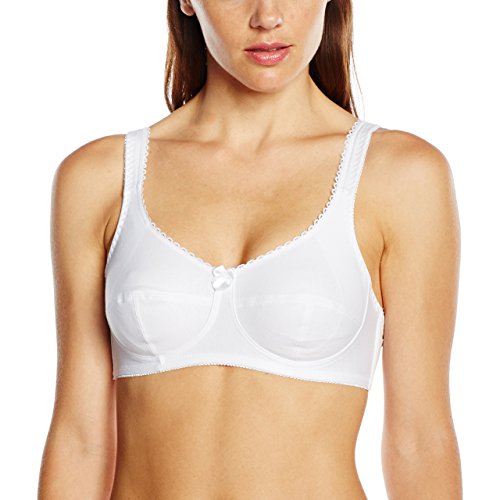 Sassa Damski biustonosz bez fiszbin 10884, jednokolorowy, biały (biały 100), 105C