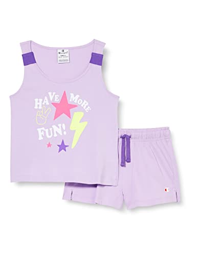 Champion Legacy Fun Club Top & Shorts-Tank Full dla dziewczynek, ŁĄCZKA, 7-8 años