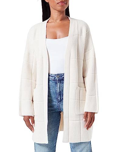 Jalene Damski kardigan 81133398, wełniany biały, XL/XXL, biały (wollweiss), XL-XXL