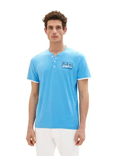 TOM TAILOR Koszulka męska 1036321, 18395-Rainy Sky Blue, XL, 18395 – Rainy Sky Blue, XL