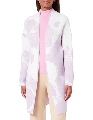 SIDONA Damski kardigan z dzianiny 10425106-SI01, liliowy biały, M/L, Liliowy, biały, M-L