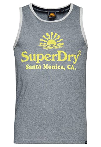 Superdry Vintage Venue Neon Vest Sukienka męska, Marl Nautical Navy, XXL