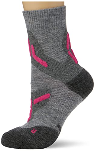 UYN Damskie Lady Trekking 2 w Merino Socks skarpety turystyczne, jasnoszare/różowe, rozmiar uniwersalny