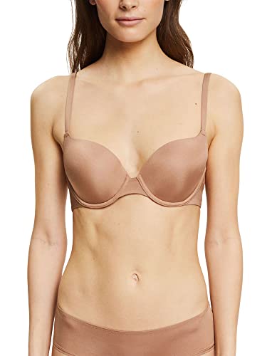 ESPRIT Damski błyszczący mikro modny biustonosz RCS Sexy Pad, Skóra Beżowa, 100C