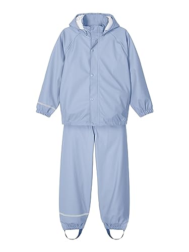 Name It NKNDRY Rain Set Noos Spodnie przeciwdeszczowe, Heather, 164 Mieszane