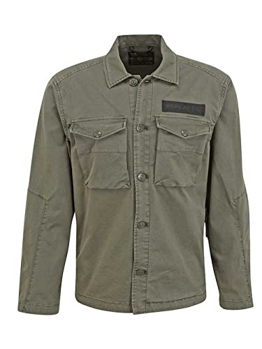 Replay Męska kurtka M8138, 532 khaki, XXL, 532 KHAKI, XXL