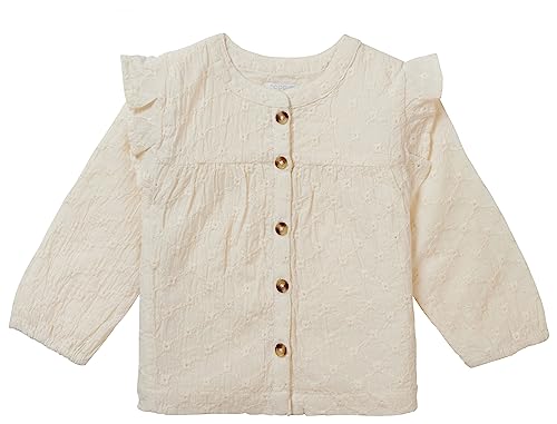 Noppies Baby Bluzka z długim rękawem dla dziewczynek i dziewczynek, Krem masłowy - P959, 62 cm