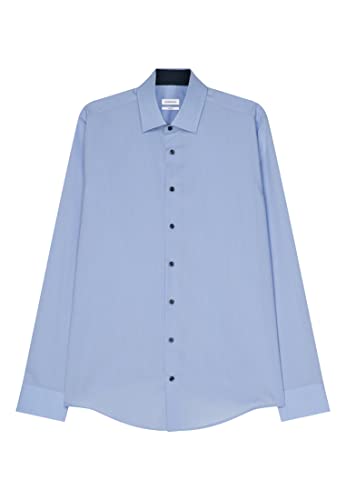 Seidensticker Męska koszulka z długim rękawem X-Slim Fit, jasnoniebieski, 44