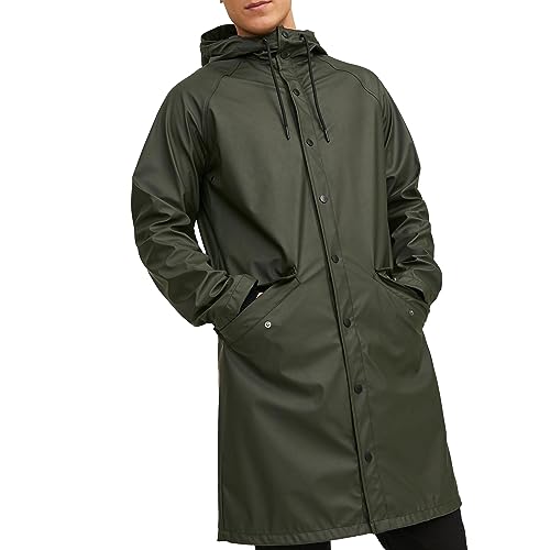 Bestseller A/S Męska kurtka przeciwdeszczowa JJEURBAN RAIN Coat NOOS Rosin, S, rodzynka