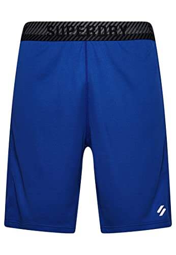 Superdry Męskie szorty Core Relaxed, Niebieski Mazarynowy, L