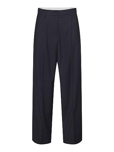 VERO MODA Spodnie damskie VMMIRALEA MR Straight Pant, Granatowy blezer/Szczegóły: kolor jak jakość cięcia, 38W / 30L