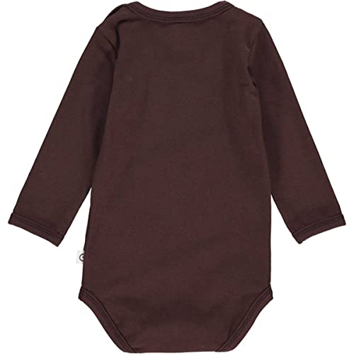 Müsli by Green Cotton Baby Boys Dachshund Print Body and Toddler Sleepers, kawowy, 56