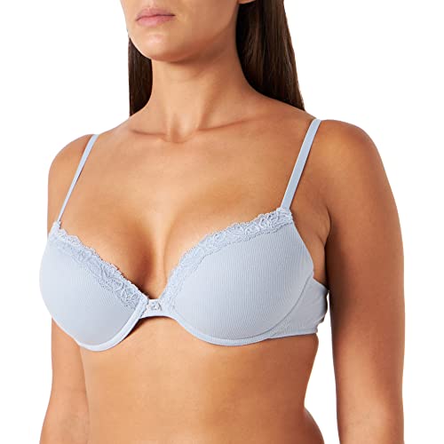 women'secret Damski biustonosz Gorgeous Push Up, niebieski (Azul Medio), 80D, niebieski (Azul Medio)., 80D