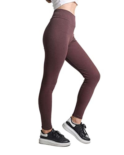 Bonateks DEBLMCTYT100011 Legginsy, brązowe, L, Brown, L