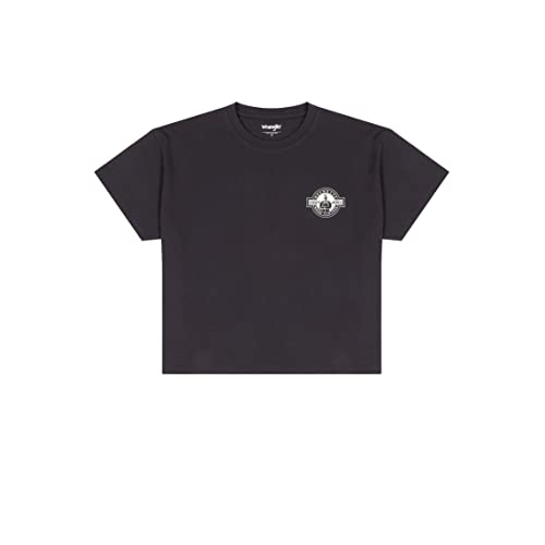 Wrangler Męski t-shirt graficzny, Faded Black, 4XL, Faded Black, 4XL