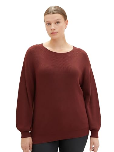 TOM TAILOR Damski sweter plus size, 30337 - Raisin, 52/Duże rozmiary