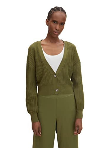TOM TAILOR Denim Damski Kardigan 1030006, 22694 - Cypress Olive, L