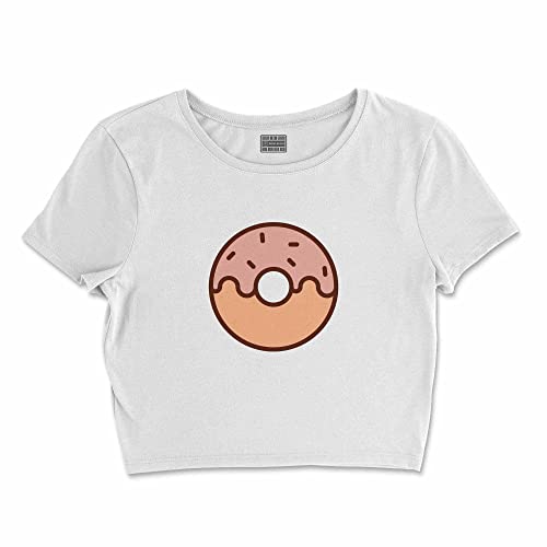 Bona Basics, Koszulka damska z nadrukiem cyfrowym,%100 bawełna, biała, casualowa, topy damskie, rozmiar: M, biały, M Krótki