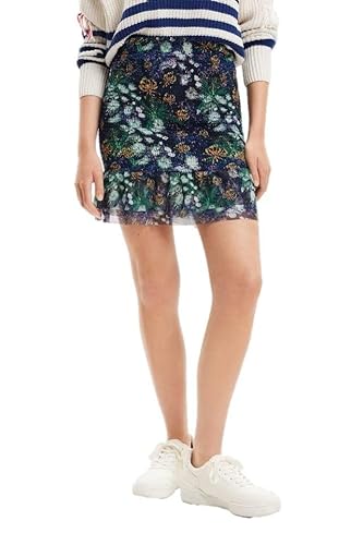 Desigual Damska spódnica, niebieski, XL
