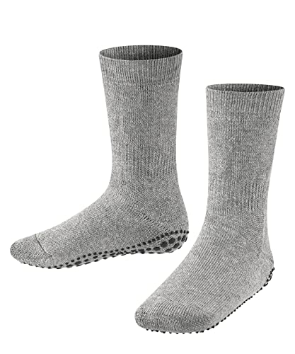 FALKE Uniseks - dzieci Kapcie Catspads K HP Bawełna, Wełna Merynosa z wypustkami na podeszwie 1 Para, Szary (Light Grey 3400), 39-42 (13-16 lata)