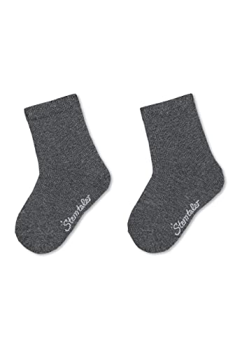 Sterntaler Chłopięce skarpety Calzini Dp Uni Chaussettes do łydki, szary (Anthrazit Melange 592), jeden (rozmiar: 16) (2 sztuki)