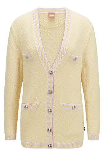 BOSS Damski sweter z kardiganem C_Folonia Cardigan Sweater, Open Miscellaneous, XL