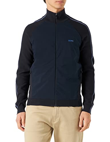 BOSS Męska kurtka z dzianiny Zaflik, Ciemnoniebieski402, M