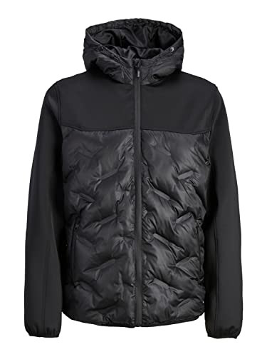 Bestseller A/S Męska kurtka JJEMULTI Heat Quilted NOOS kurtka pikowana, czarna, XXL, czarny