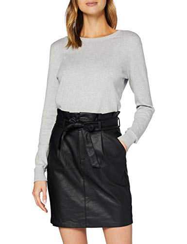 VERO MODA Spódnica damska VMEVA HR Paperbag Coated Skirt GA NOOS, czarny, XL