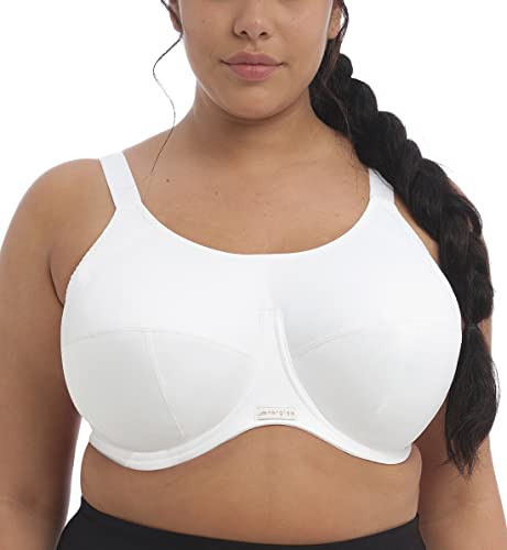 Elomi 8041 Energise U/W Full Cup Supportive Multiway J Hook Biustonosz sportowy, biały, 80K