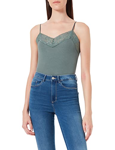 ONLY Onltilde Rib Lace Singlet JRS Top damski, Balsam Green, XS
