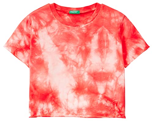United Colors of Benetton Koszulka dziewczęca z krótkim rękawem, Rosso Corallo 7r0, L (Krótki)