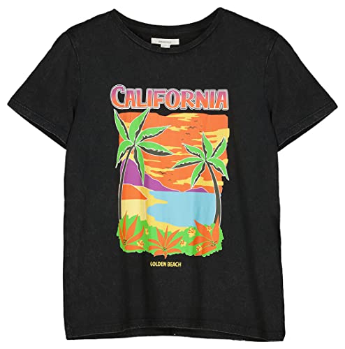 Springfield Damska Koszulka T-Shirt, Ciemnoszara, S