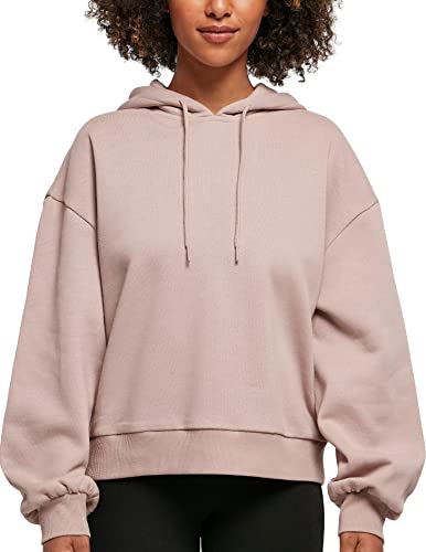 Build Your Brand Damska bluza z kapturem organiczna oversize, Duskrose, XS