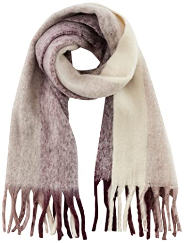 VERO MODA Damski szalik VMIVY Scarf GA Boo, Winetasting/Stripes:IN Birch, One Size