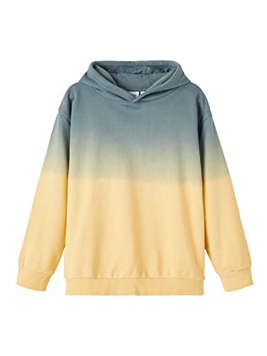 NAME IT Bluza chłopięca Nkmhomse Ls Boxy Sweat Unb, Stormy Weather/Szczegóły: tie Dye Sundress, 122-128