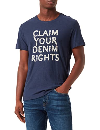 Blend Męski T-shirt 20714561, 194024/Dress Blues, L