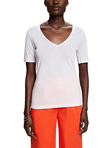 ESPRIT Collection Damska koszulka 043EO1K309, 100/biała, XXL, 100 / biały, XXL
