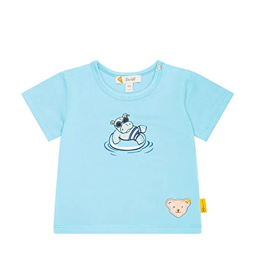 Steiff T-shirt z krótkim rękawem, niebieski topaz, regularny dla niemowląt, niebieski topaz, regularny, Niebieski topaz, Regular