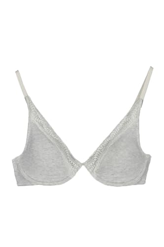 Women'secret Intuitive Biustonosz Halter Obręcz I Wypełnienie Bawełna Szary Damski, Szary, 85B